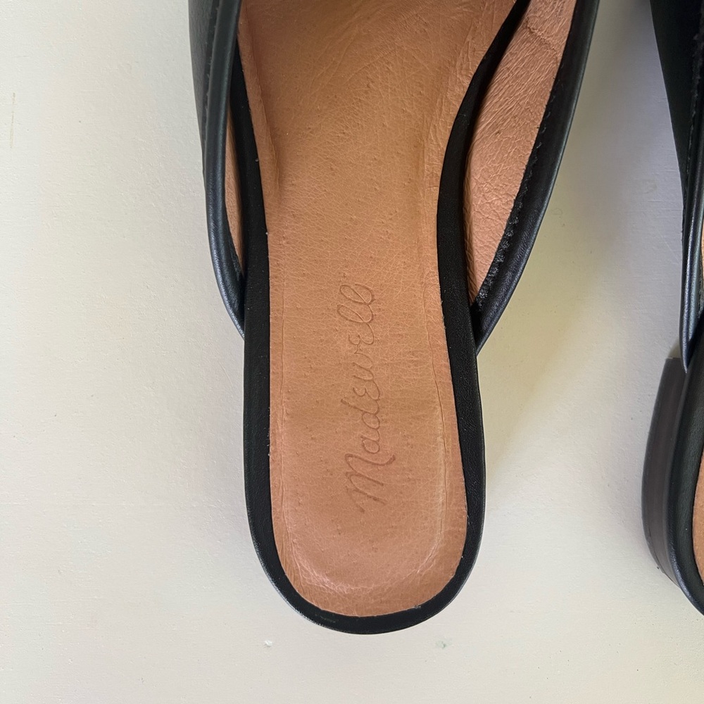 Madewell Black Leather Mules - Picture 4 of 14